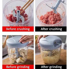 Eotia Hand Cutter – Manual Vegetable And Food Chopper For Quick And Easy Kitchen Food Preparation And Cooking Tasks ( 900ML Random Color)