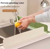 5-in-1 Ultimate Kitchen Cleaning & Sink Organizer Bundle – Faucet Extender, Soap Dispensing Scrubber, Faucet Caddy Rack, Splash Guard with suction cups & Mini Hand Squeeze Mop