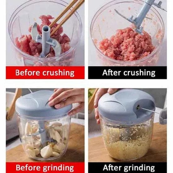Eotia Hand Cutter – Manual Vegetable And Food Chopper For Quick And Easy Kitchen Food Preparation And Cooking Tasks ( 900ML Random Color)