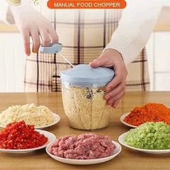 Eotia Hand Cutter – Manual Vegetable And Food Chopper For Quick And Easy Kitchen Food Preparation And Cooking Tasks ( 900ML Random Color)