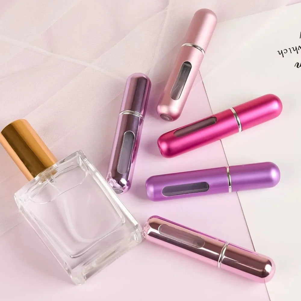 Refillable Mini Perfume Spray Bottle Spray Atomizer 5 Ml | Portable, Leak-Proof, And Stylish (Pack of 3 Random Color)