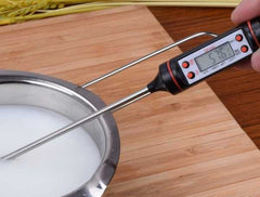 TP101 Digital Food Thermometer with Stainless Steel Probe | Kitchen BBQ Meat Cooking Baking Milk Oil Water Temperature Meter