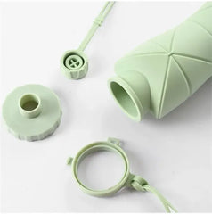 Silicone Folding Bottle | 600ML Silicon Foldable Bottle | Smart Travel Bottle Collapsible Design (Random Color)